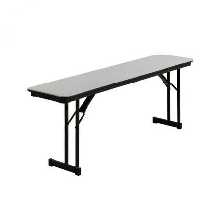 MITYLITE Plastic Folding Table, Gray, 18 x 72 In. RT1872GRB12